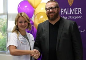 Hayley McHugh, Palmer West student, at pinning ceremony