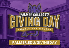 Palmer College's Giving Day, Awaken the Wyvern, at palmer.edu/givingday