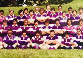 1982 Palmer Men's rugby team photo.