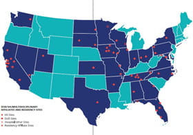 Map of VA locations in the U.S.
