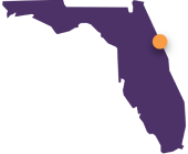 Map with Port Orange Florida