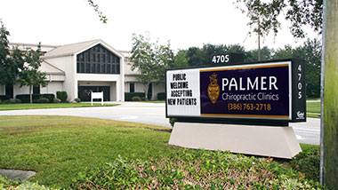 View from the outside of the Palmer Chiropractic Clinics in Port Orange, Florida