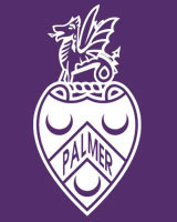 Palmer College of Chiropractic crest on purple background
