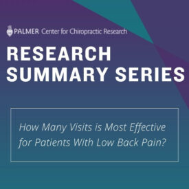 Research Summary Series: How many visits is move effective for patients with low back pain?