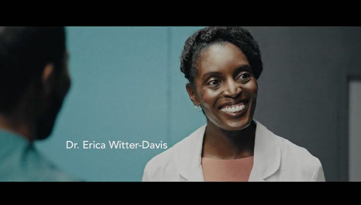 Doctor of chiropractic smiling.