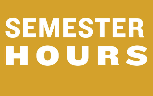 Semester Hours block in gold