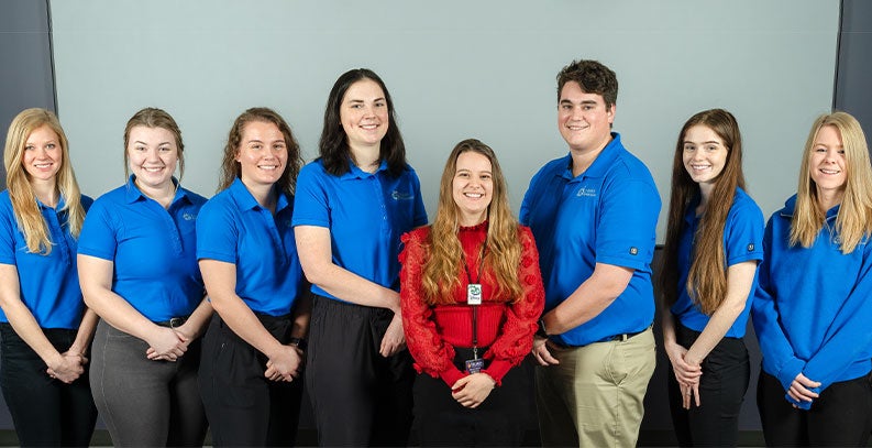 Group photo of Palmer's Business Ambassadors club members