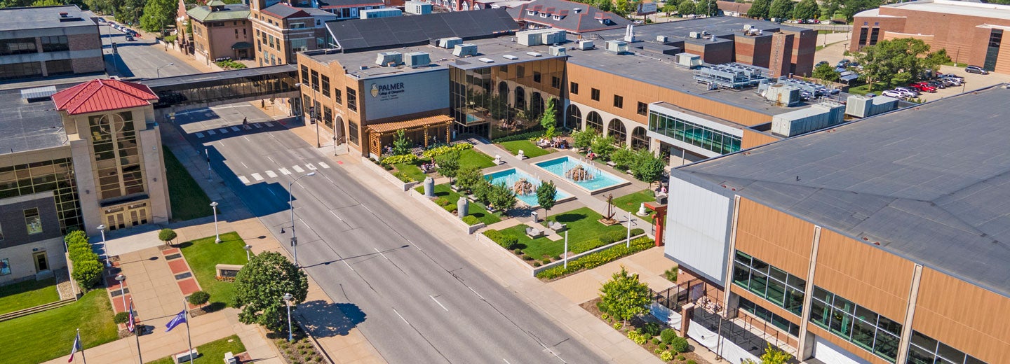 Aerial view of Palmer Main Campus.