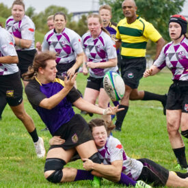 women's rugby players match