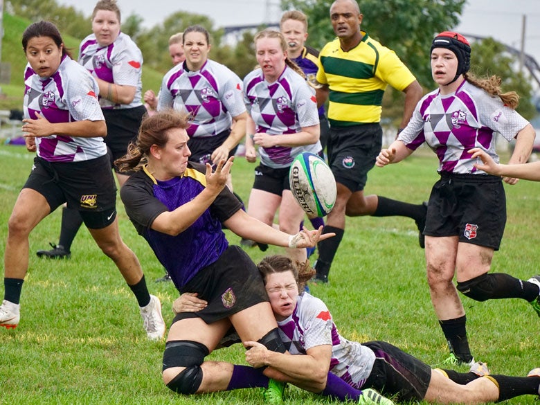 women's rugby players match