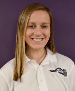 Gracie Wendels, Main Campus student in white clinic polo.