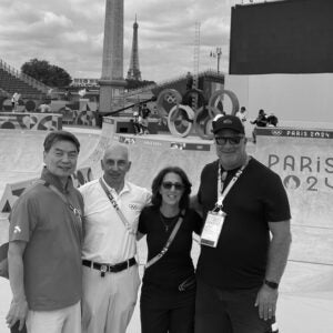 Karson Mui, D.C. (above) and Anne Sorrentino, D.C. (below, second from the right) lead medical teams at some of the world’s highest-profile sporting events.