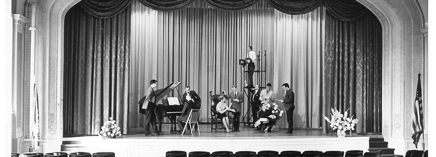 Musicians playing at the Hall of Presidents aka West Hall.