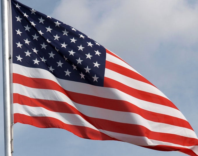 American flag.