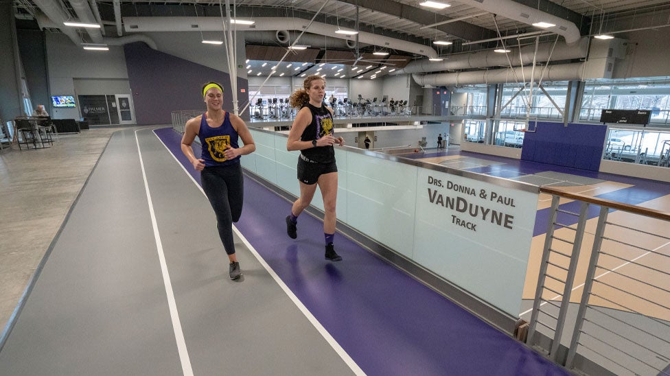 Runners on Bittner Center track.