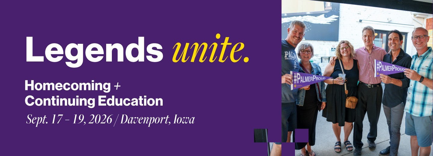 Earn CE credit and network with alumni at Palmer Homecoming!