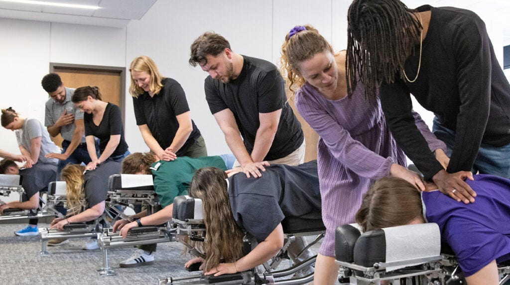 Palmer students start technique training early in the curriculum.