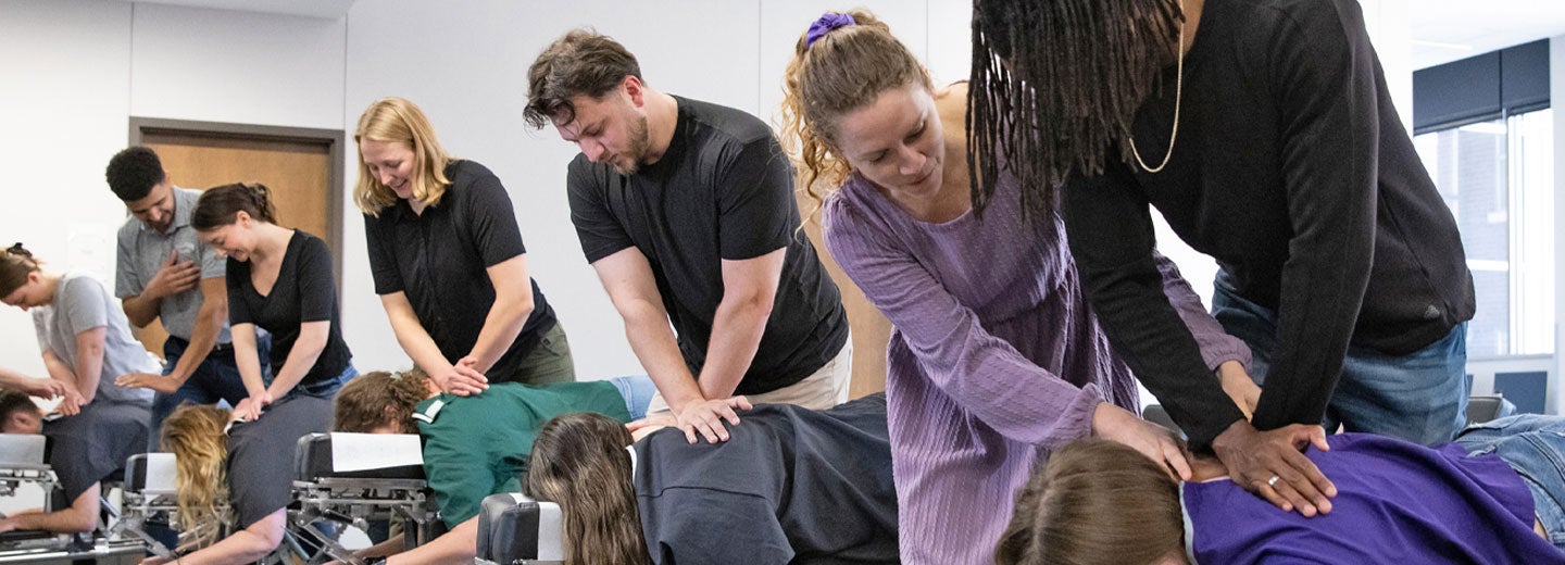 Early hands on training is part of Palmer student success.