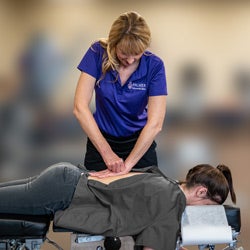 Example of Gonstead technique with Dr. Hynes.