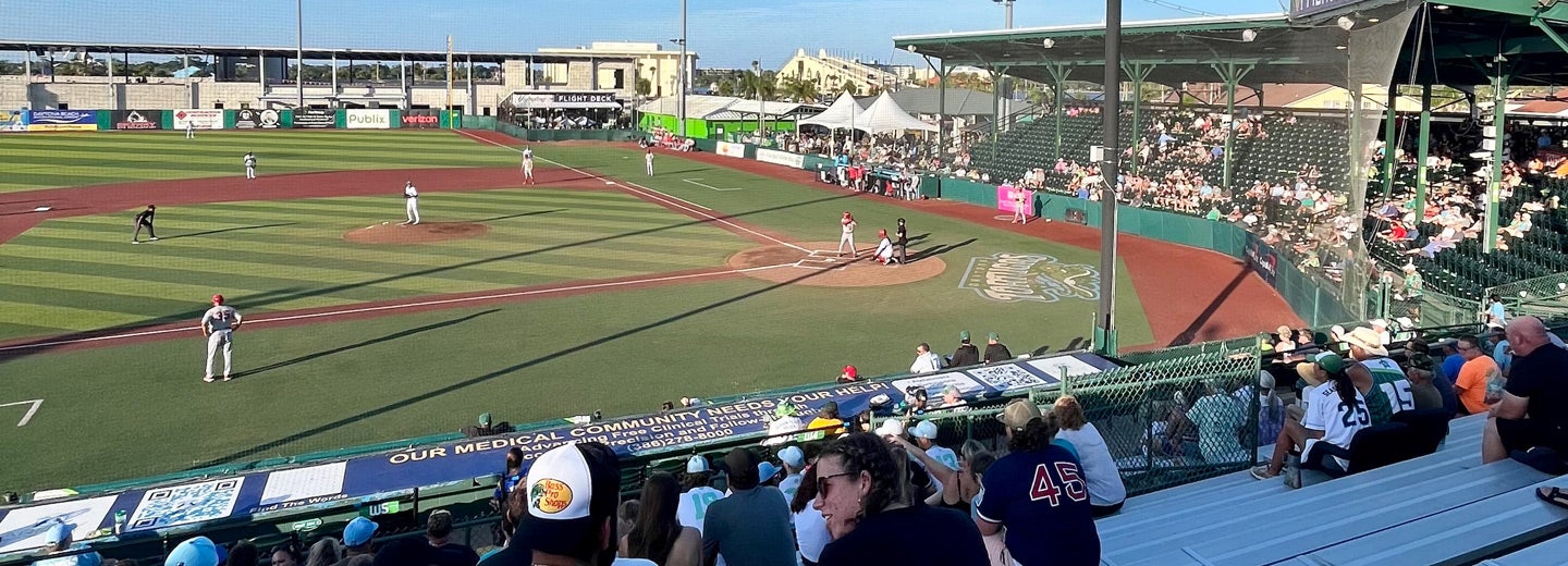 Students enjoy time at the ballpark to watch the Tortugas play. 