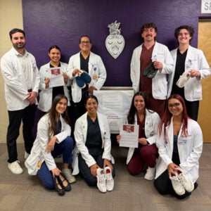 Palmer Florida Clinic clinicians and students collected gently used shoes for donation.