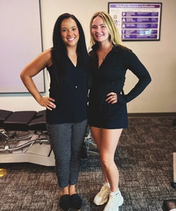 Student Olivia Houlihan and Dr. Yahaira Roman. 