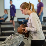 Palmer students gets hand-on experience early in the curriculum.
